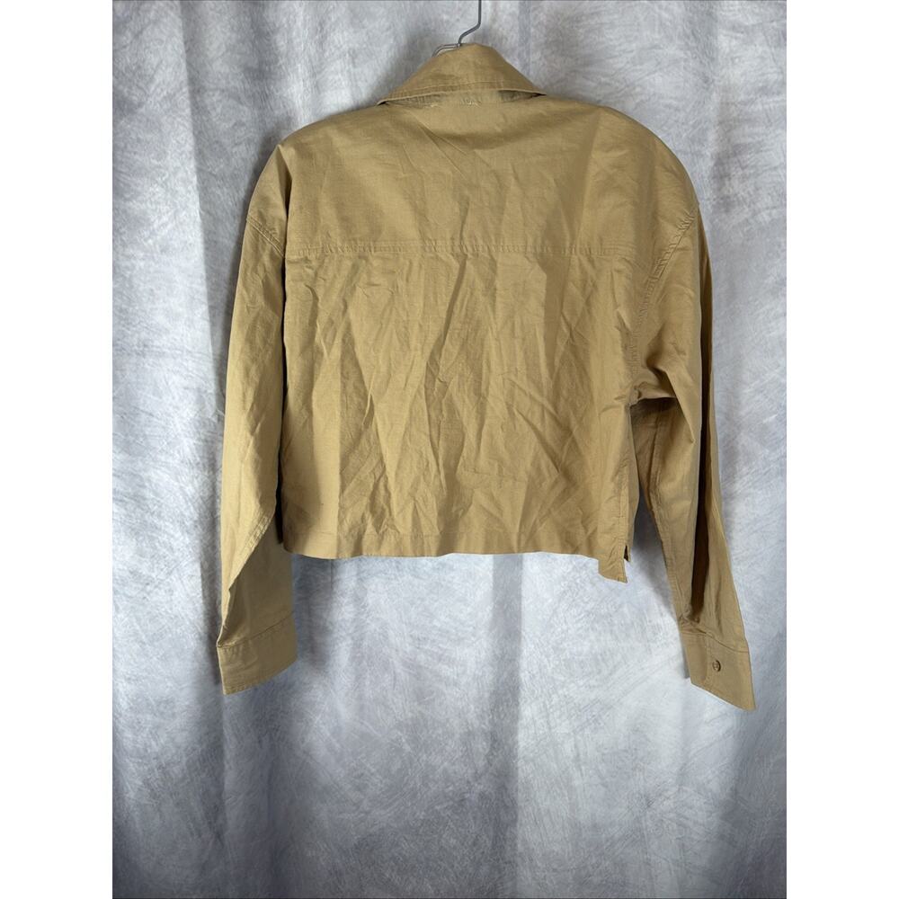 Steve Madden Short Boxy Poplin Shirt Sz S Button Up Utility Elevated Basic NWT - Picture 6 of 7